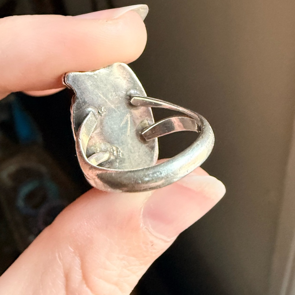 Southwestern Turquoise Sterling Ring - Picture 3 of 6